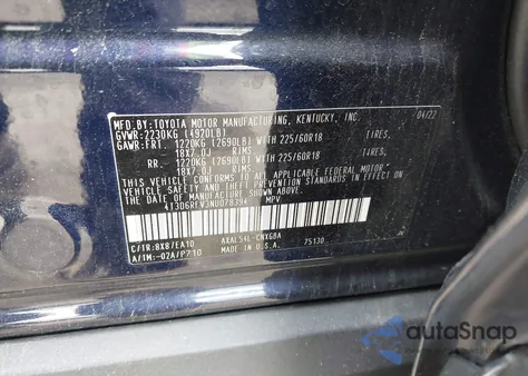 2022 Toyota Rav4 Hybrid Limited из США, поврежденный, VIN 4T3D6RFV3NU078394